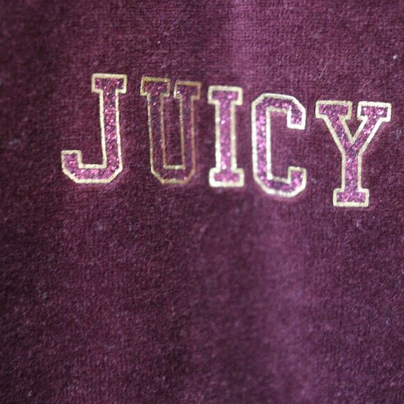Juicy Couture Maroon & Gold Velour Jogger Pants Y2K Medium - Picture 8 of 12